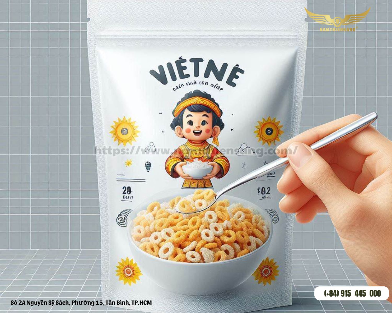 Bao bì ngũ cốc có thiết kế tiện lợi